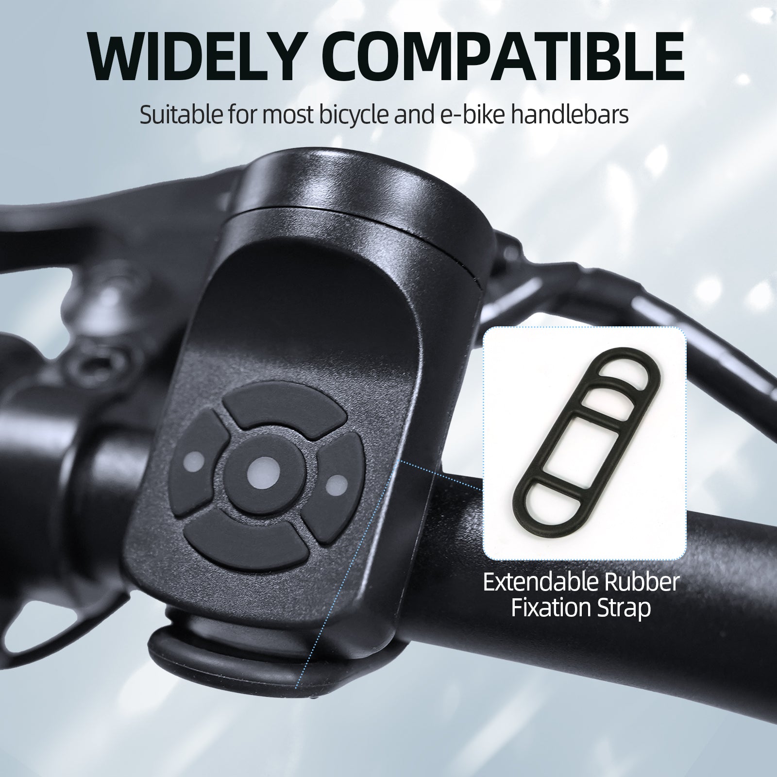 Clacson per bici elettrica con allarme antifurto, ricarica USB