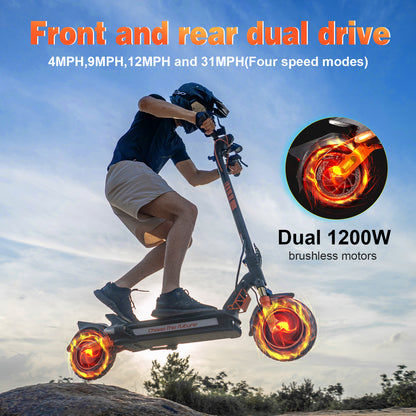 Cunfon Rz1000 Electric Scooter 2400W - Dual Motor