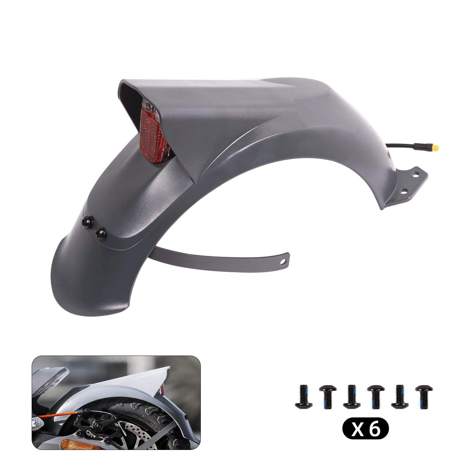 Rear Fender with Integrated Tail Light for RZ800