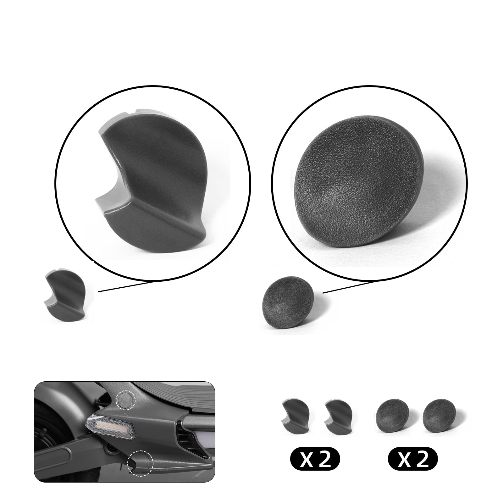 Grey Rear Dust Cover for RZ800 - 4pack