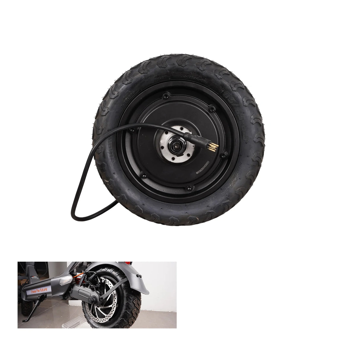 Cunfon RZ800 23-24 version rear wheel brushless motor with 1200W power, self-sealing tubeless tire, and gold pin connector.#version_23-24